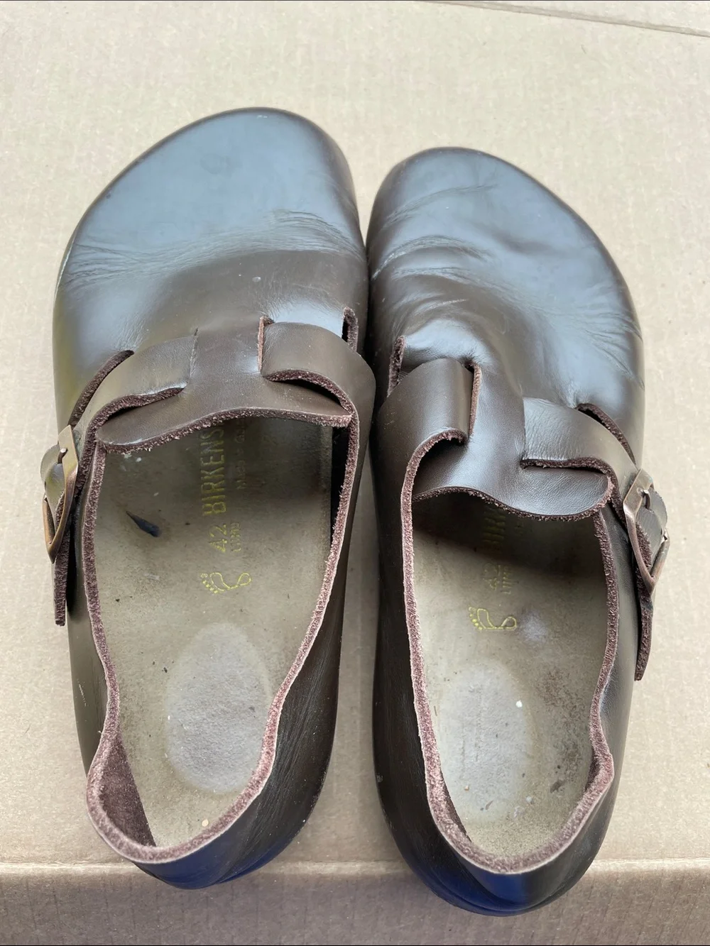 Birkenstock Brown Leather Slip-On Loafers
